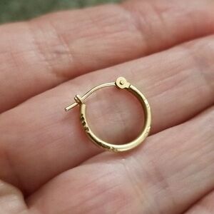 Vintage 14K Solid Gold Hoop Earring